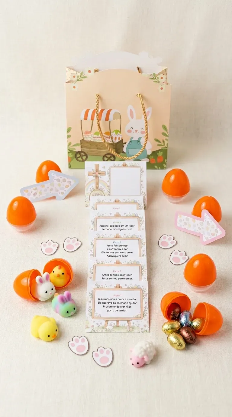 Kit Caça aos Ovos de Páscoa Infantil Artesanal – Guarapuava PR