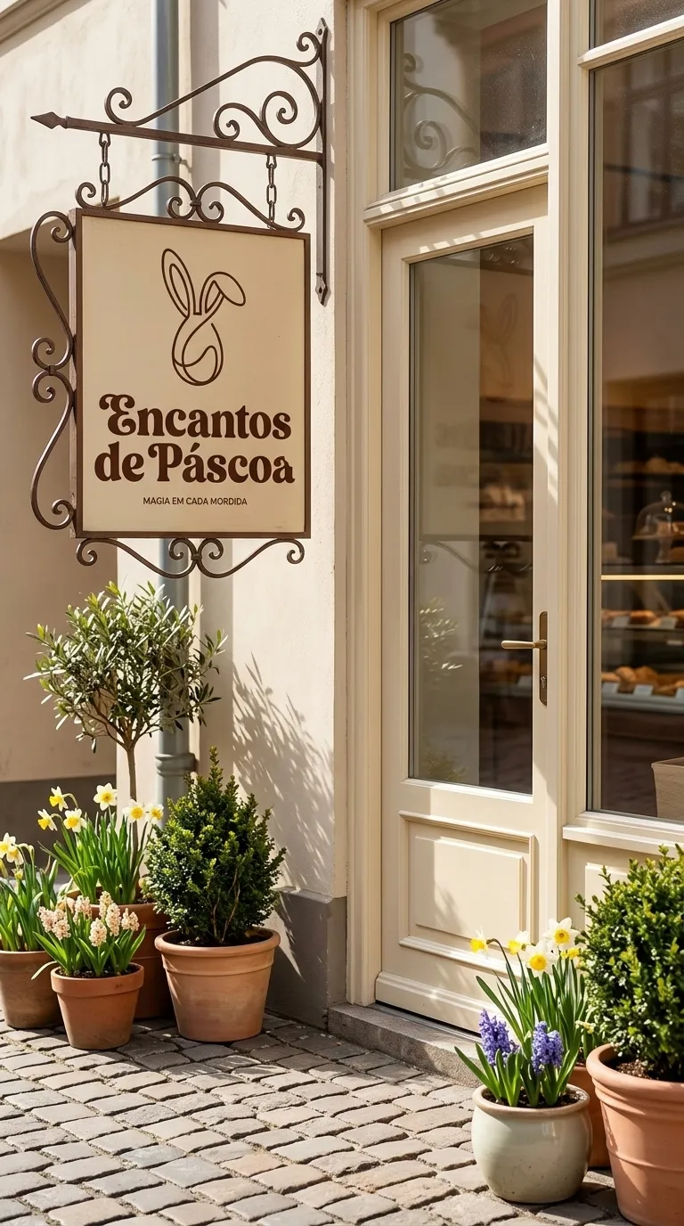 Fachada da loja Encantos de Páscoa – chocolates artesanais em Guarapuava PR