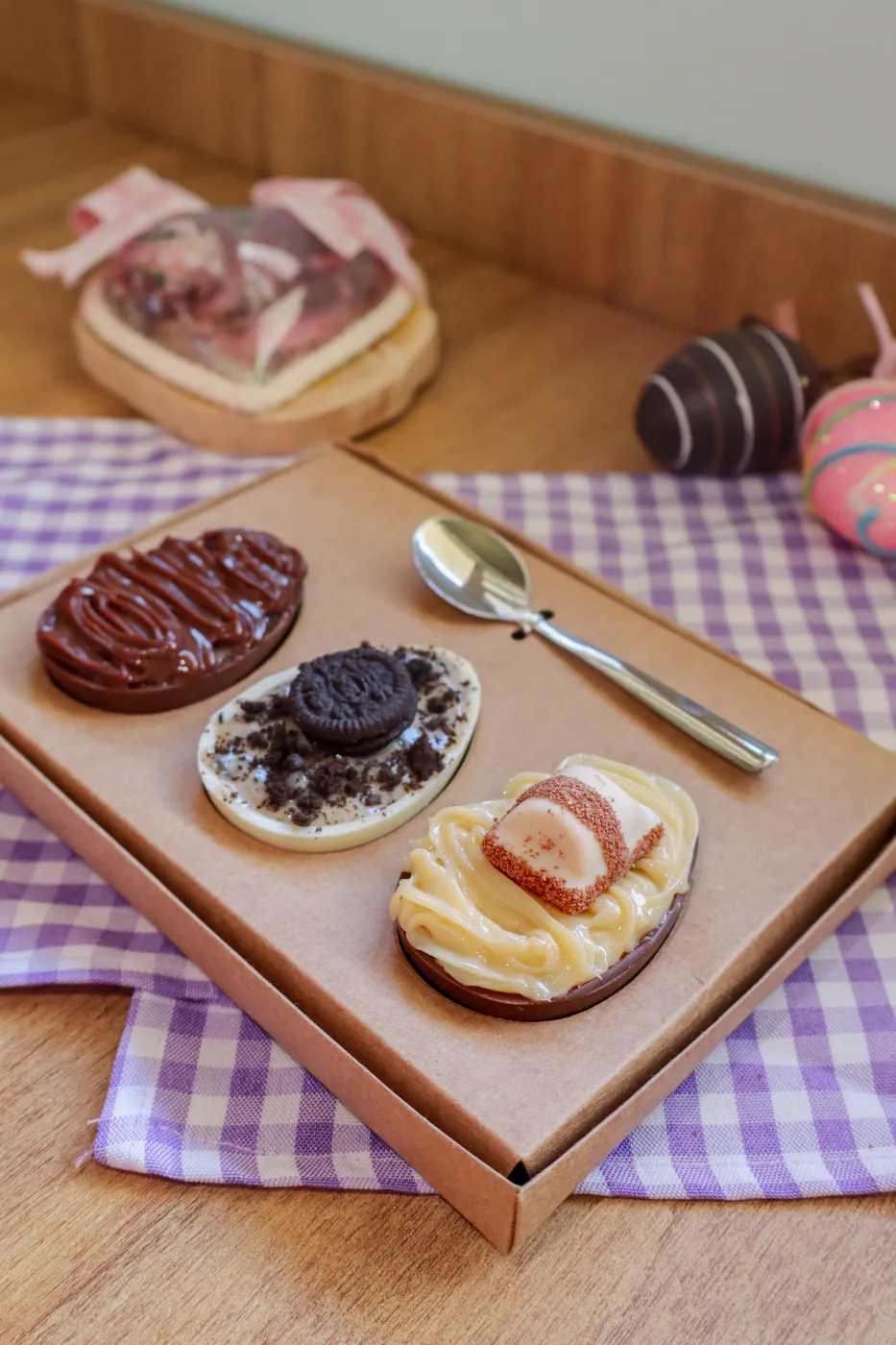 Mini ovos de Páscoa artesanais vista de cima – Guarapuava