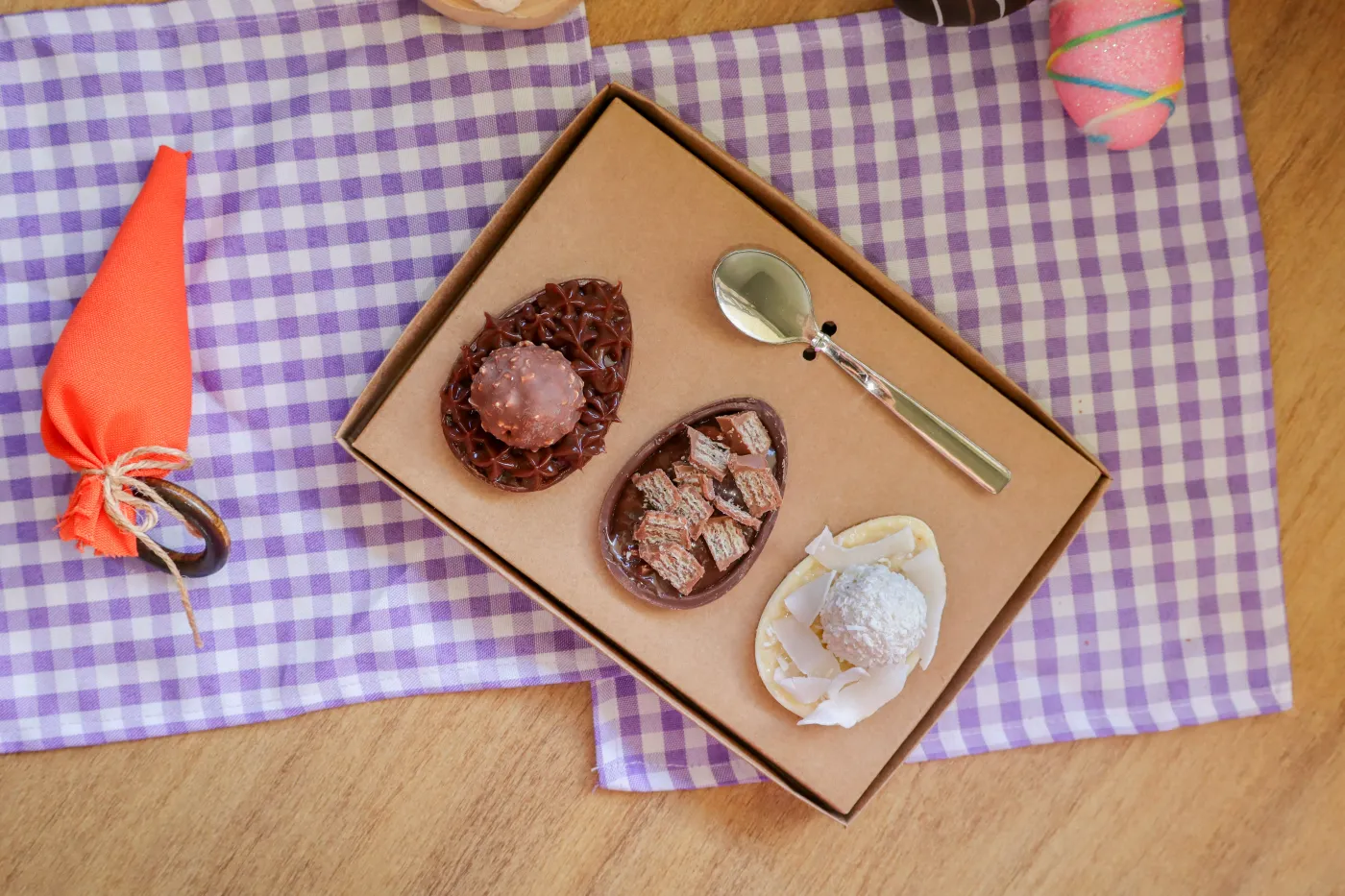 Trio mini ovos Ferrero Rocher, KitKat e Raffaello – mini ovos de Páscoa Guarapuava